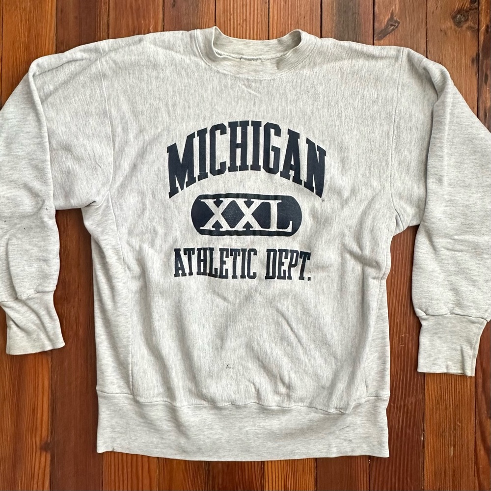 Vintage 90s Crable Sportswear Michigan XXL Athletic Dept. pullover crewneck